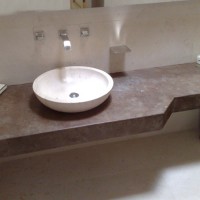 Top bagno in travertino